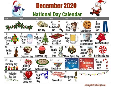 Example of a National Day Calendar