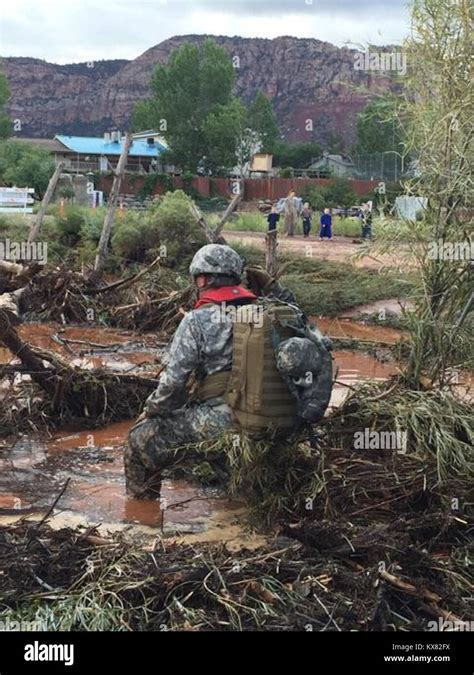 National Guard members providing disaster relief