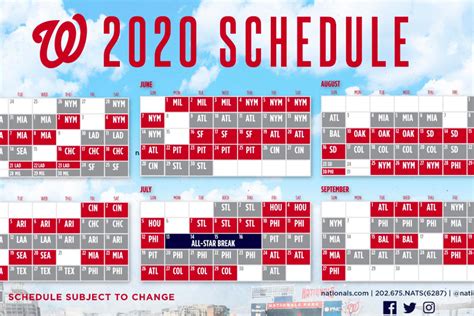 Nationals Schedule Highlights