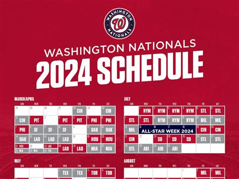 Nationals Schedule Printable