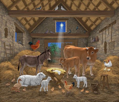 Nativity Scene with Animals