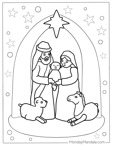 Nativity Coloring Page