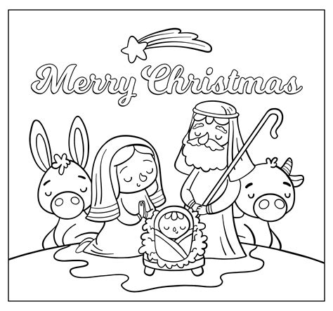 Nativity coloring pages