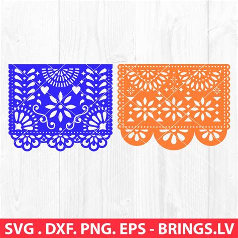 A papel picado design featuring natural materials like leaves and flowers