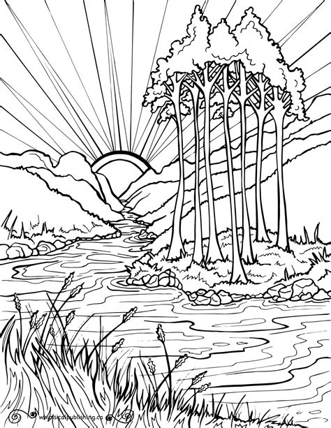 Nature coloring pages