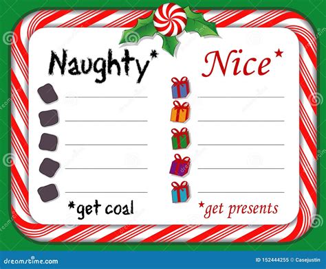 Naughty or Nice List Template