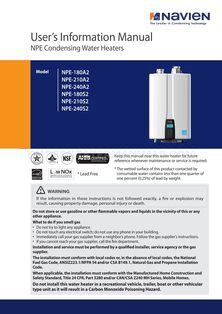 Navien NPE-240A2 Troubleshooting Guide