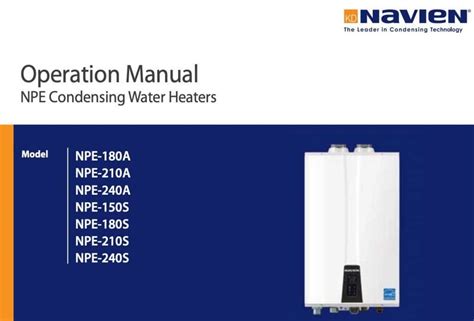 Navien Tankless Water Heater Manual