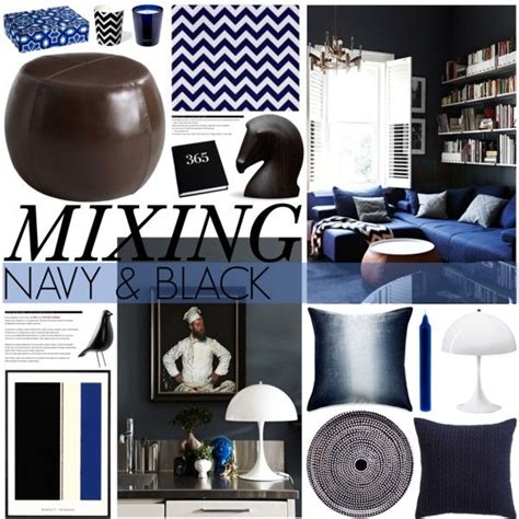 Navy and Black Interior Design