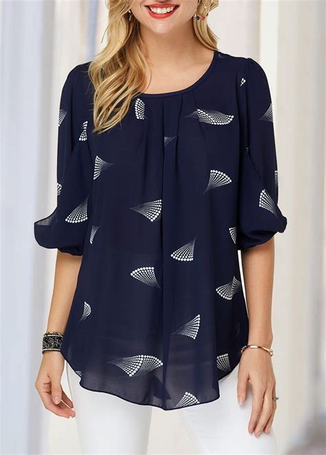 Navy Blue Blouse Patterns