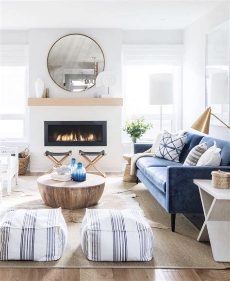 Farmhouse Navy Blue Couch