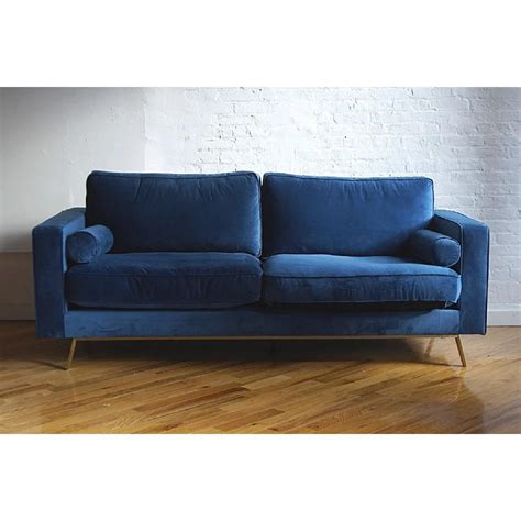 Mid-Century Navy Blue Couch