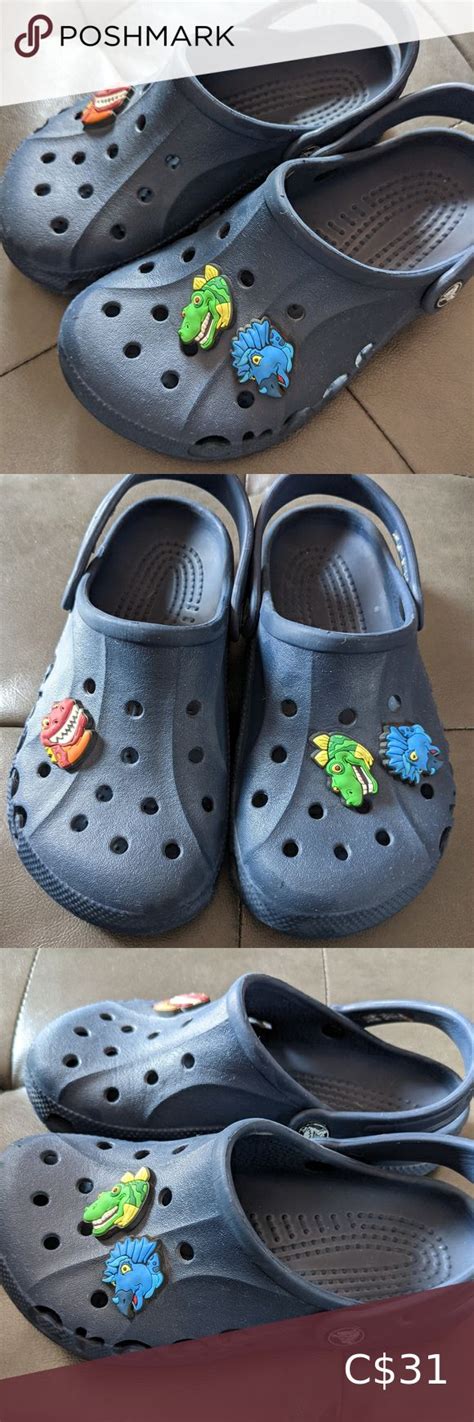 Navy Blue Crocs with Jibbitz