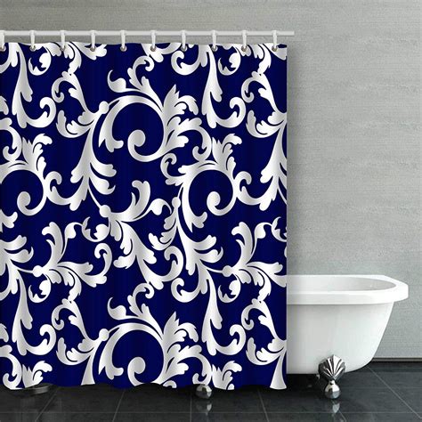 Navy Blue Curtains For Bathroom