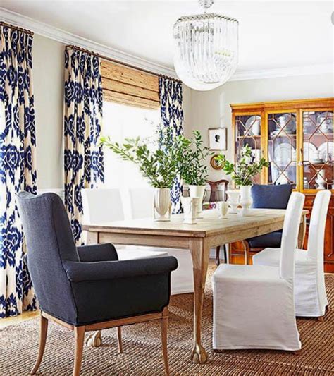 Navy Blue Curtains For Dining Room