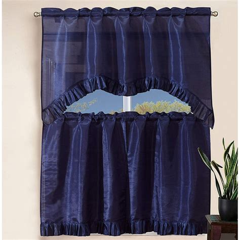 Navy Blue Curtains For Kitchen