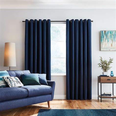 Navy Blue Curtains for Living Room