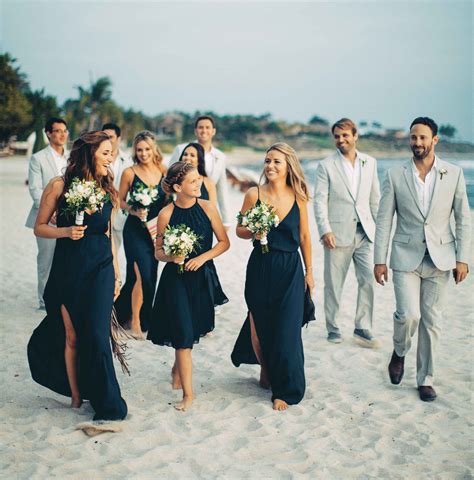 Navy Blue Dress for Beach Wedding