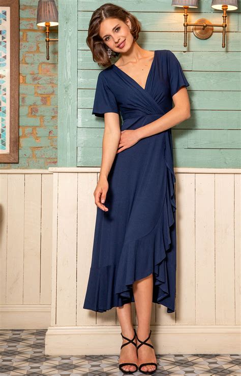 Navy Blue Dress for Garden Wedding