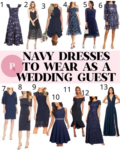 Navy Blue Dress for Spring Wedding