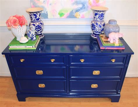 Navy Blue Dresser Decor