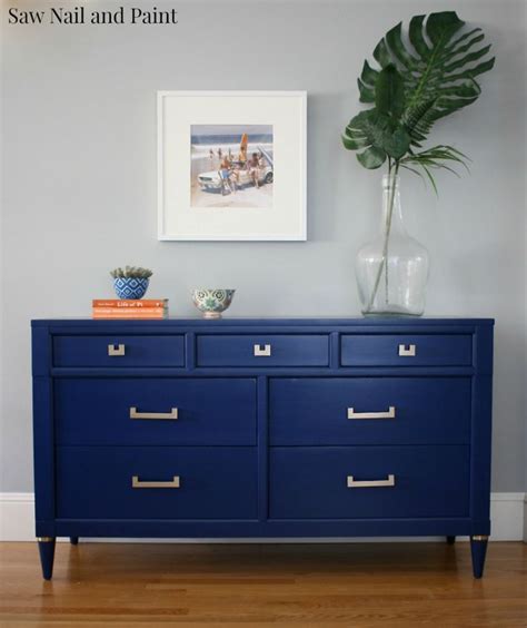 Navy blue dresser decorating ideas