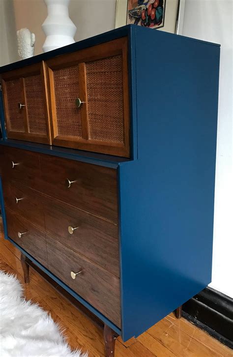 Navy Blue Dresser Mid-Century