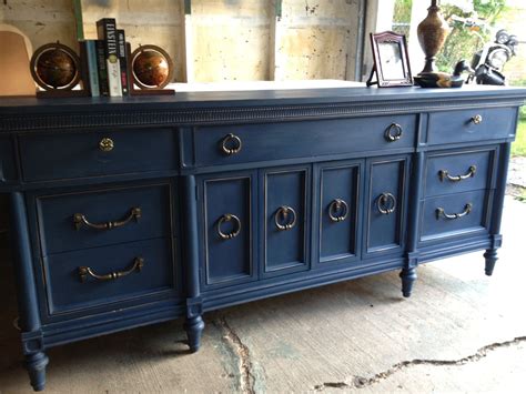 Navy Blue Dresser Rustic