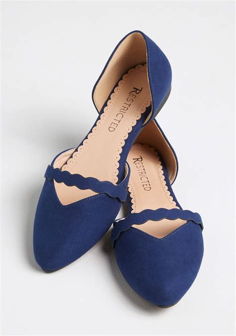 Navy Blue Flats Shoes