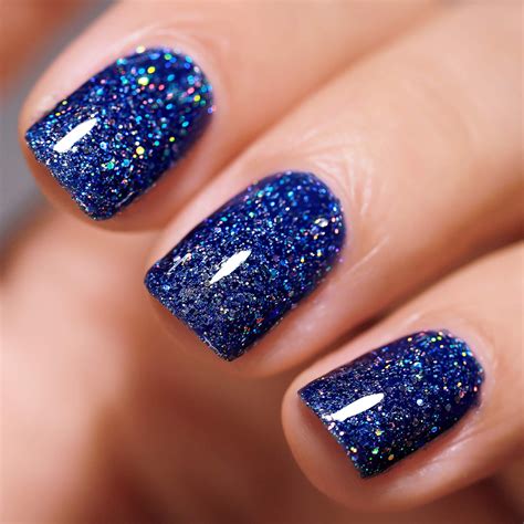 Navy Blue Glitter Nail Polish