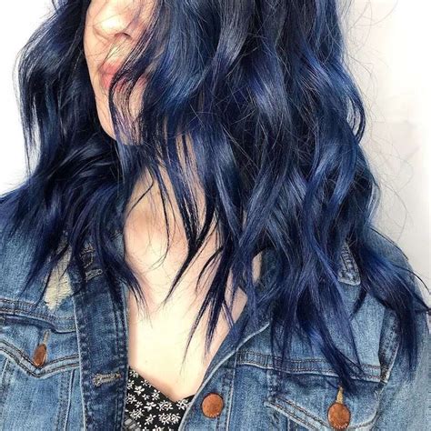 Navy Blue Hair Inspiration