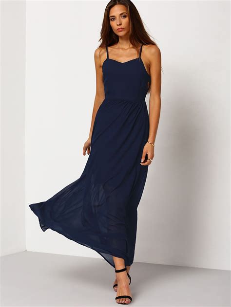 Navy Blue Maxi Dress Casual Occasion