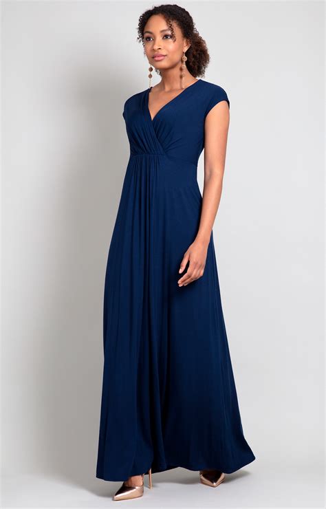 Navy Blue Maxi Dress Formal Event