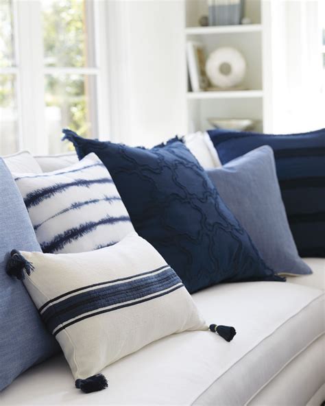 Navy Blue Pillows in Living Room Decor