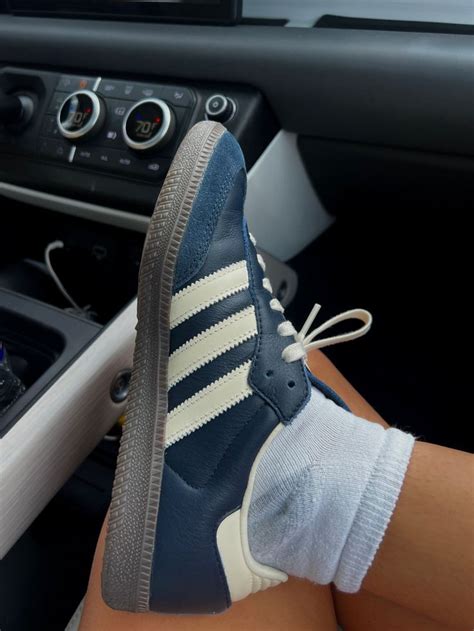 Navy Blue Sambas Fashion Blog