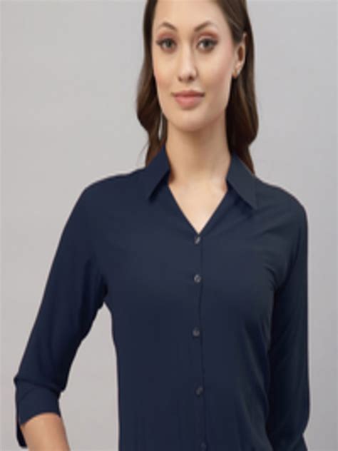 Navy Blue Shirt Styles for Women