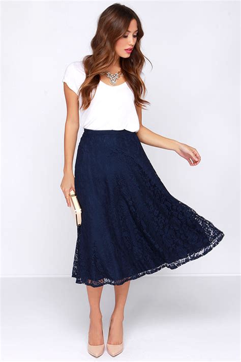 Navy Blue Skirt Accessories