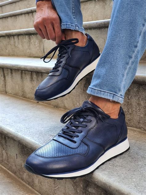 Navy Blue Sneakers As A Fashion Statement