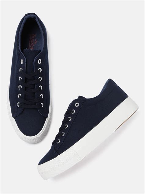 Navy Blue Sneakers For Girls