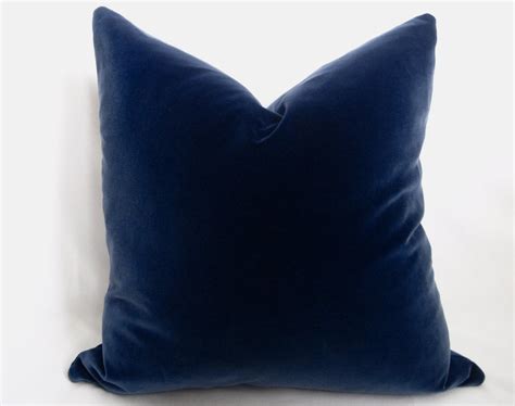 Navy Blue Velvet Throw Pillows