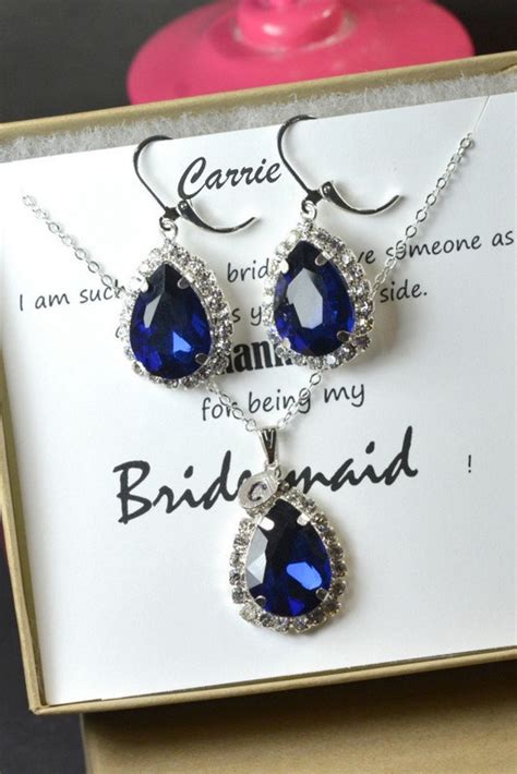 Navy Bridesmaid Jewelry