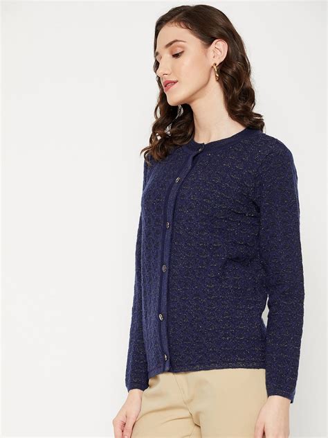 Navy Cardigan Layering