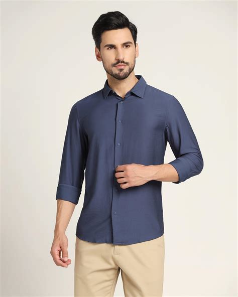 Navy Casual Shirts