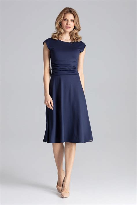 Navy Cocktail Dress Elegant