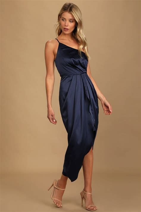 Navy Cocktail Dress Polished