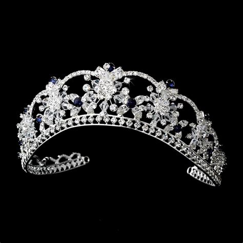 Navy Crystal Encrusted Tiara