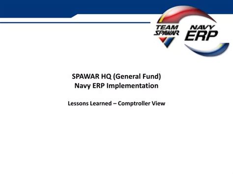 Navy ERP Implementation Lessons Learned