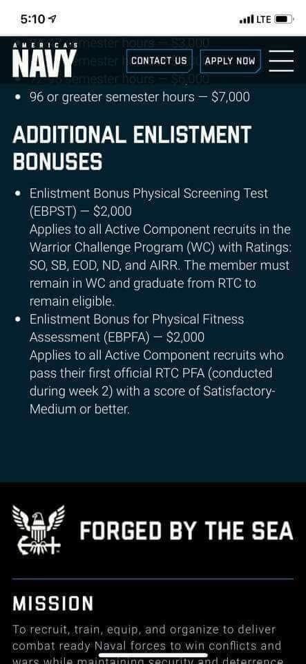 Navy Enlistment Bonus Calculator Image