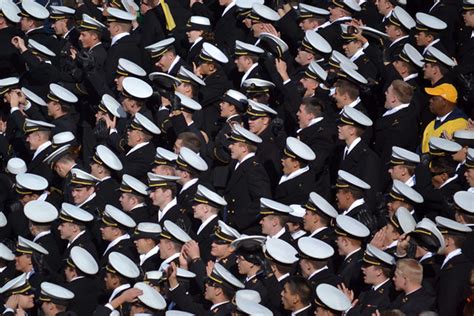 Navy fans cheering