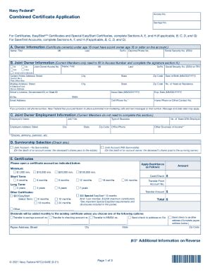 Navy Federal Certificates FAQ